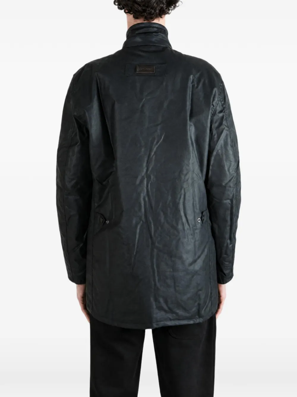Barbour Jack met meerdere zakken en gewaxte afwerking Blauw
