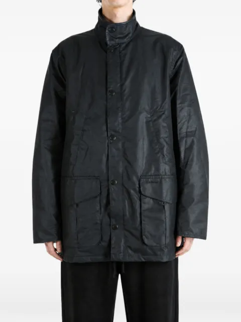 Barbour waxed-finish multi-pocket jacket