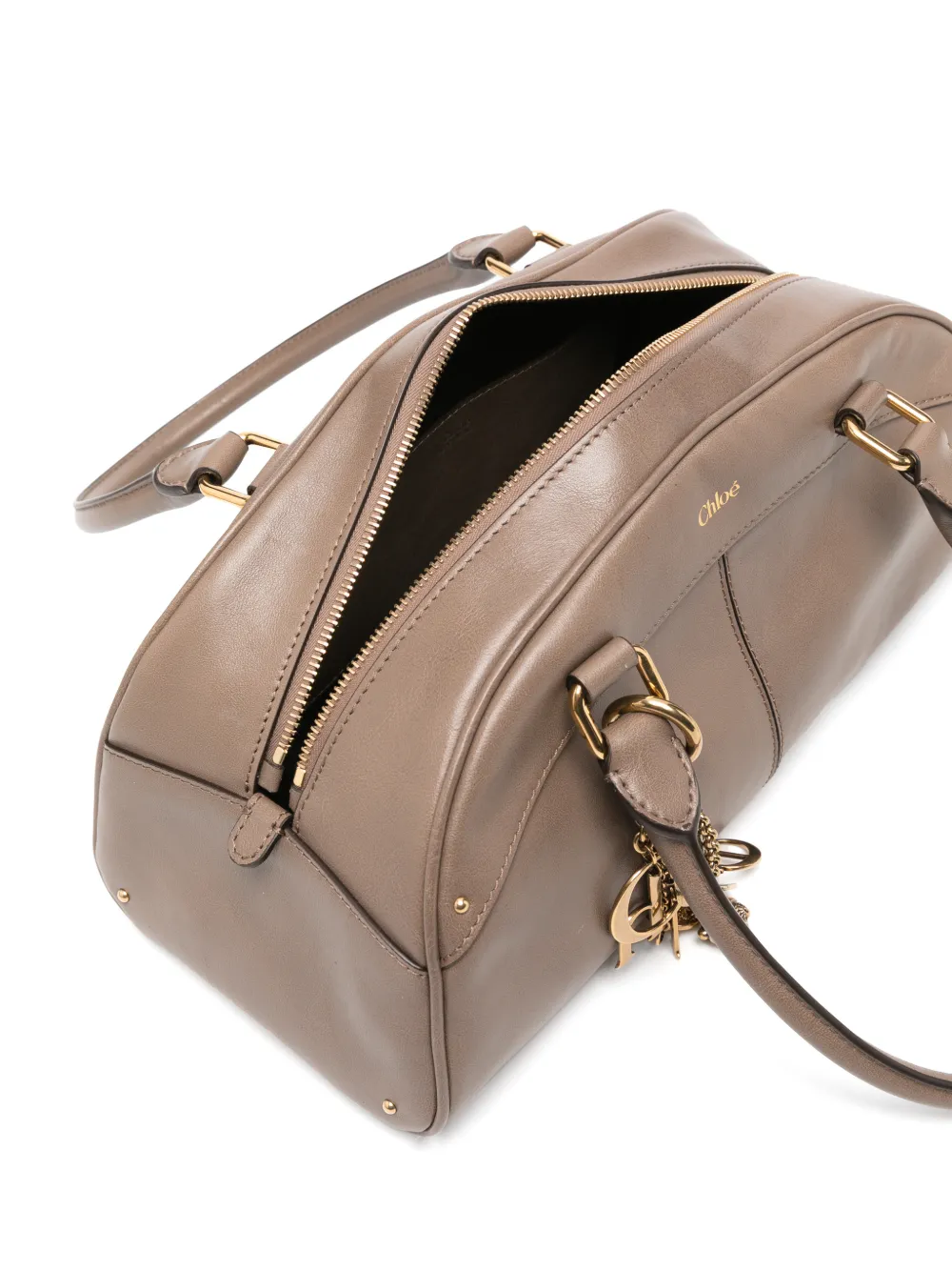 Chloé Bowling leren shopper Bruin