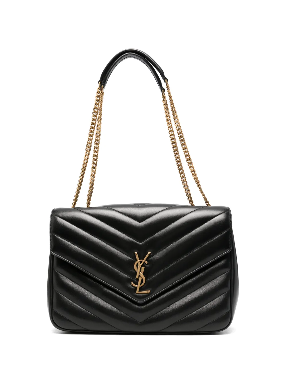 Saint Laurent Borsa a spalla Loulou trapuntata - Nero