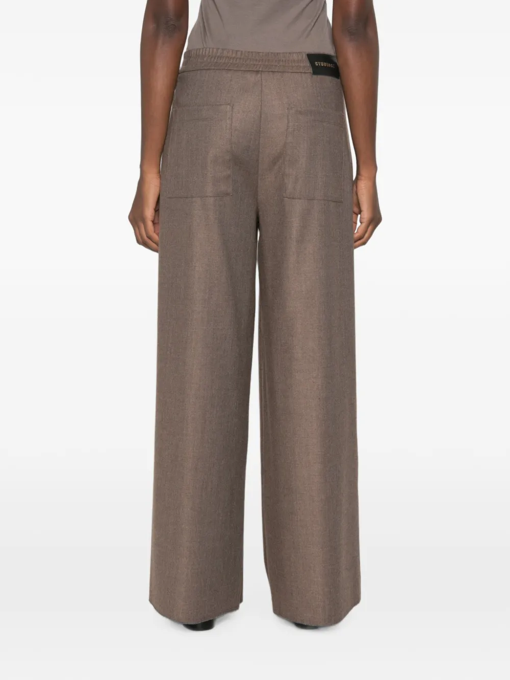 Cambio Aveline broek met wijde pijpen Bruin