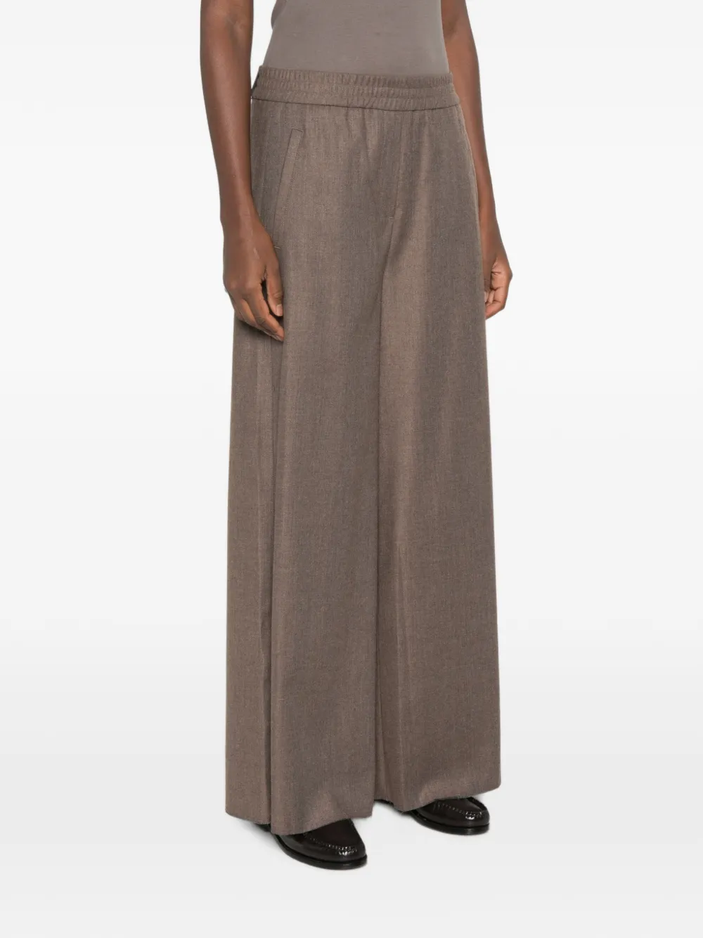 Cambio Aveline broek met wijde pijpen Bruin