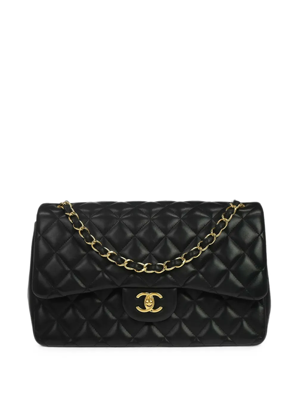 CHANEL Pre-Owned 2012 Jumbo Classic double flap shoulder bag - Schwarz