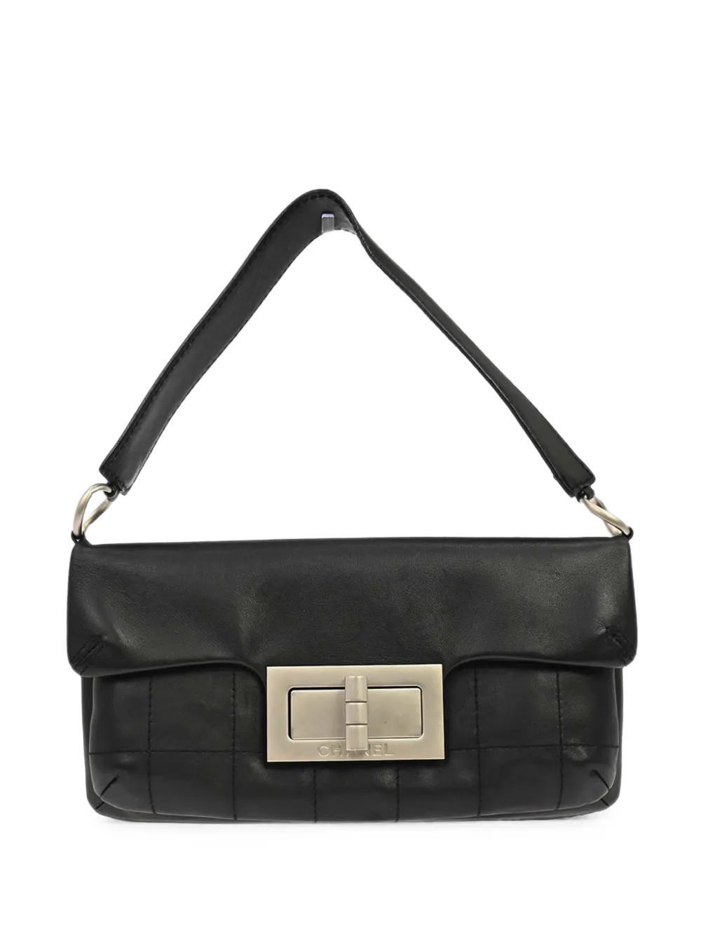 CHANEL Pre-Owned 2003-2004 Choco Bar Mademoiselle Schultertasche - Schwarz