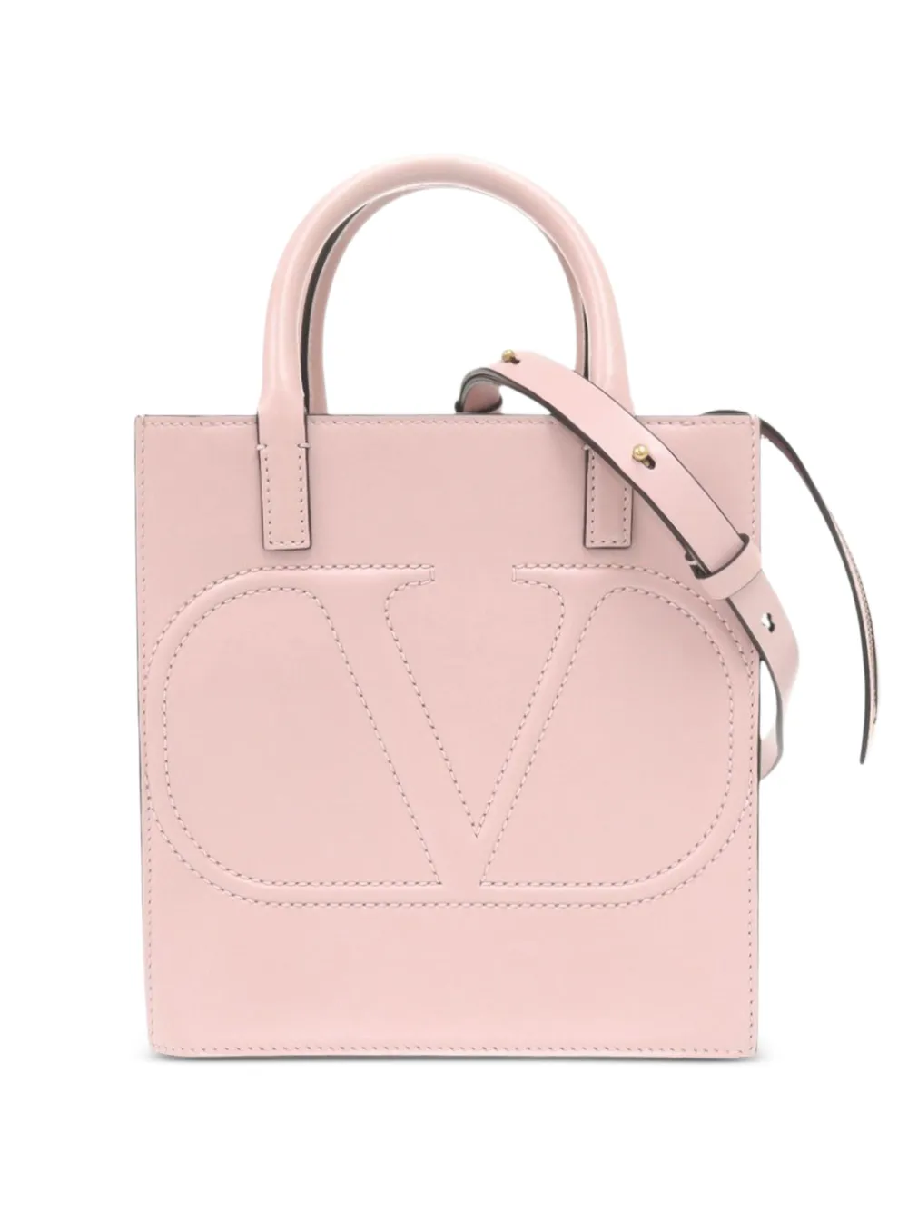 Valentino Garavani Pre-Owned Borsa tote VLogo Walk piccola in pelle 2010-2026 - Rosa