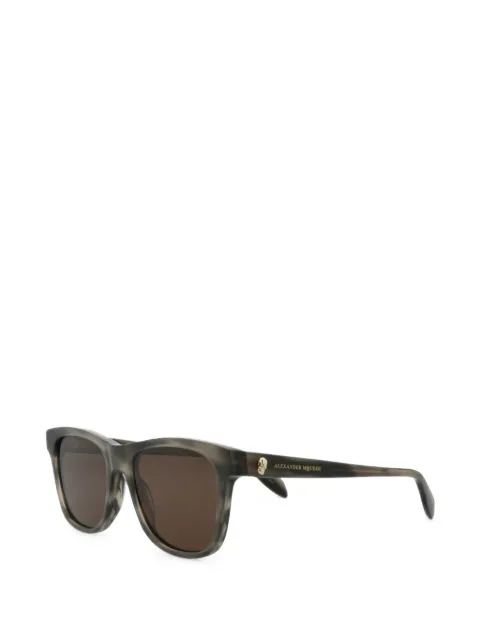 Alexander McQueen Skull-plaque square-frame sunglasses