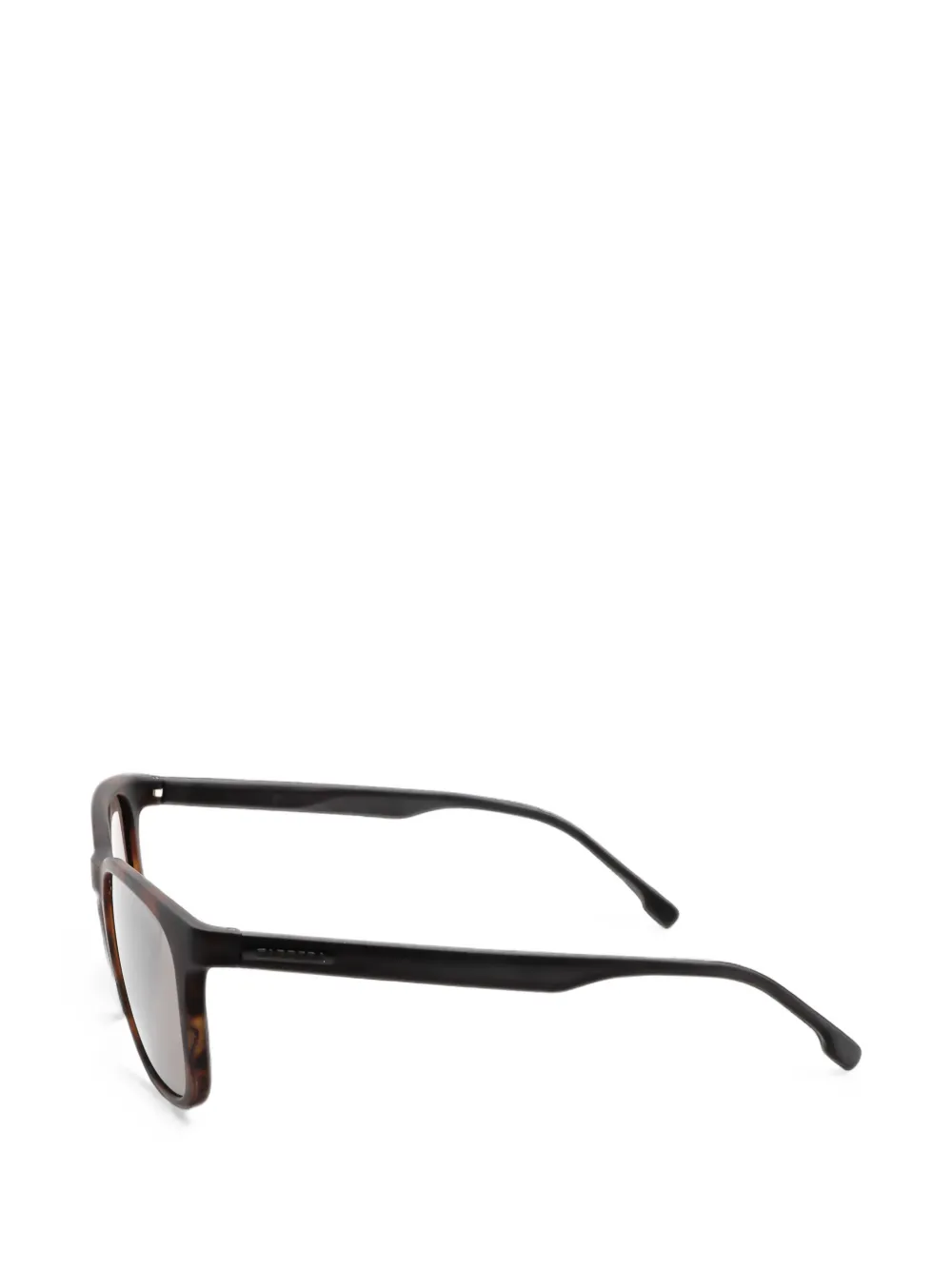 Carrera Zonnebril met vierkant montuur en schildpadschild design Bruin