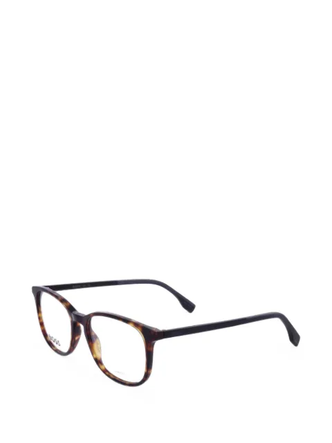 BOSS tortoiseshell-effect square-frame glasses