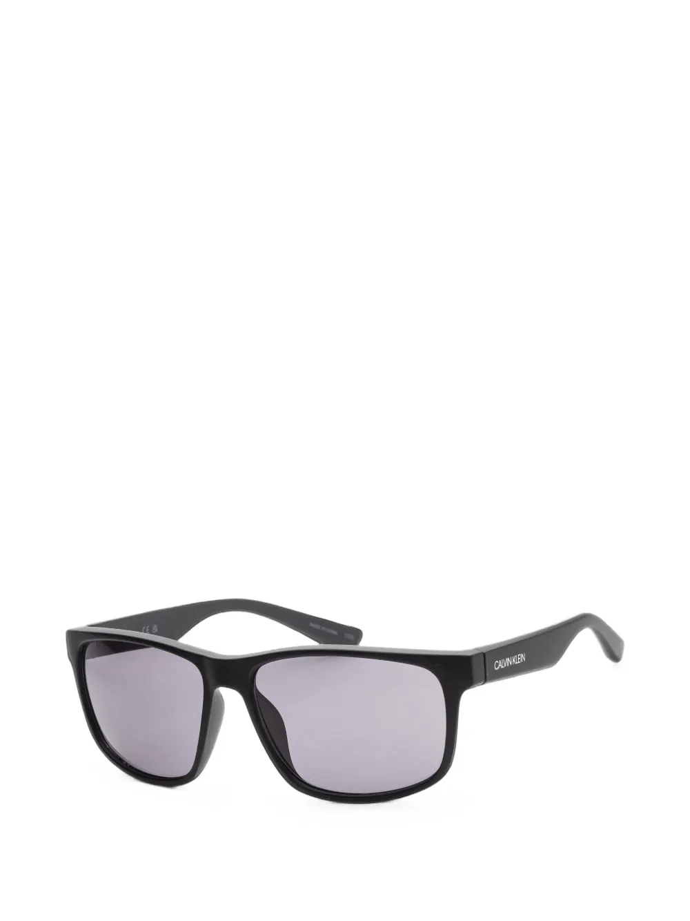 Calvin Klein matte-finish rectangle-frame sunglasses - Nero