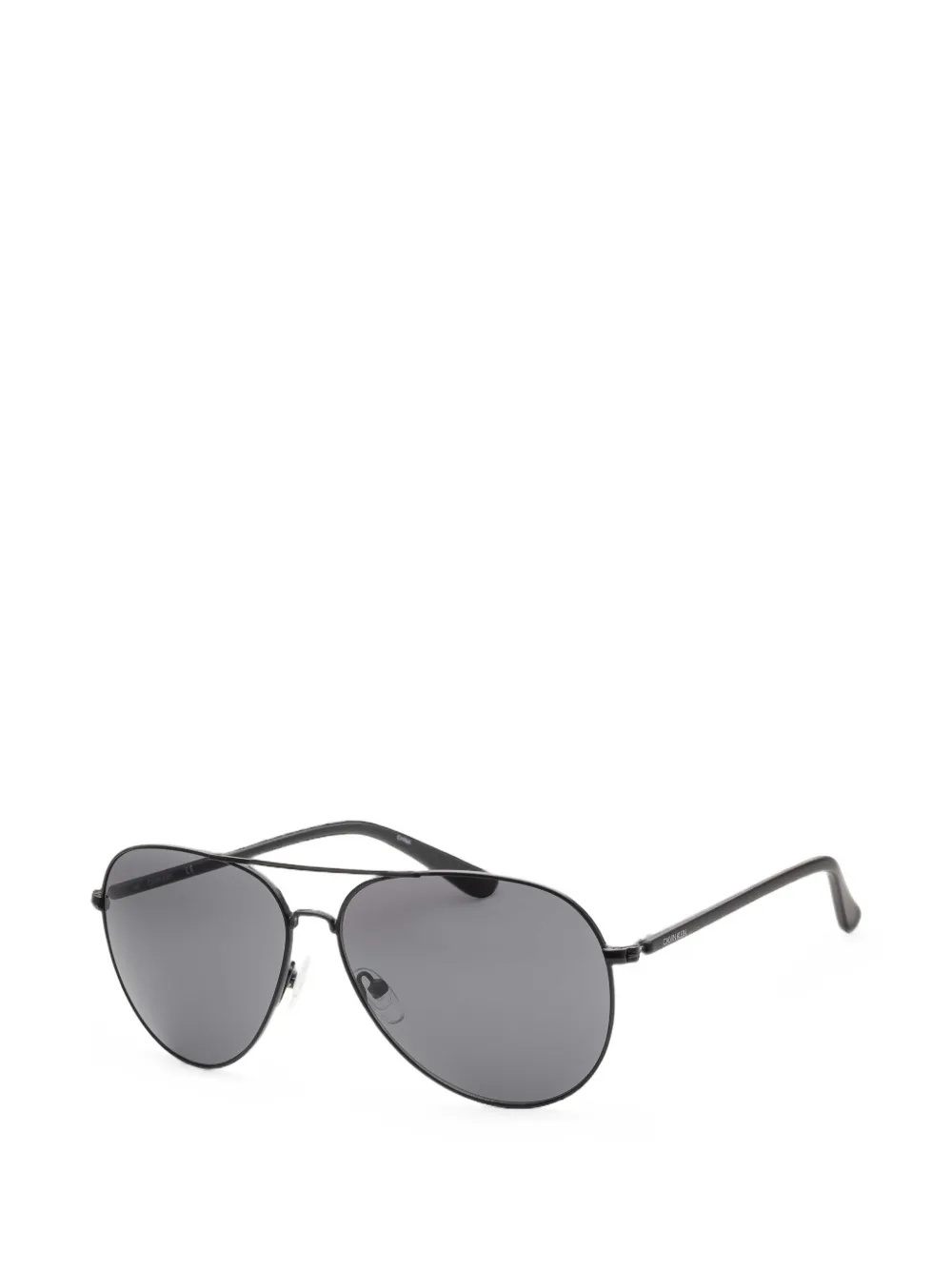 Calvin Klein matte-finish double-bridge sunglasses - Nero