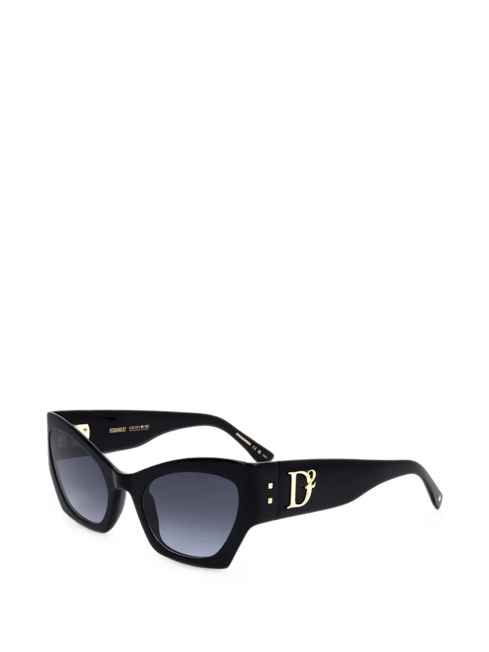 DSQUARED2 logo-plaque cat-eye sunglasses - Nero