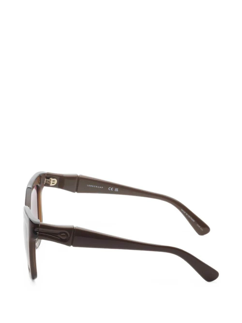 Longchamp Zonnebril met vierkant montuur Bruin