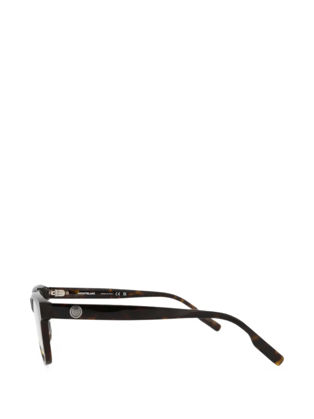 Montblanc tortoiseshell-pattern square-frame glasses Bruin