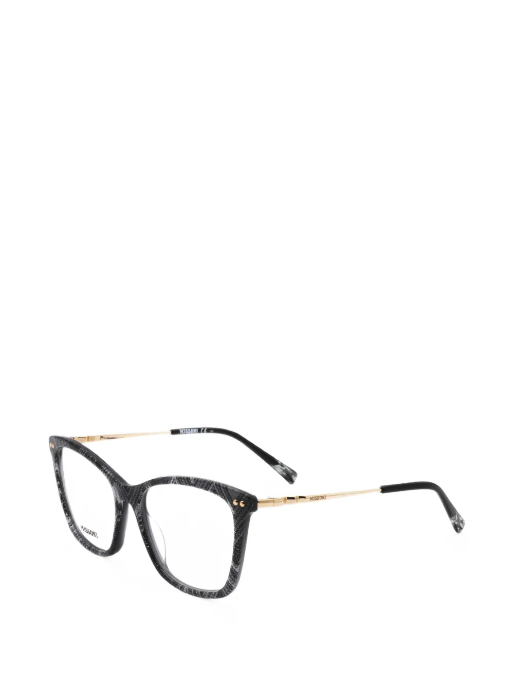 MISSONI EYEWEAR patterned square-frame glasses
