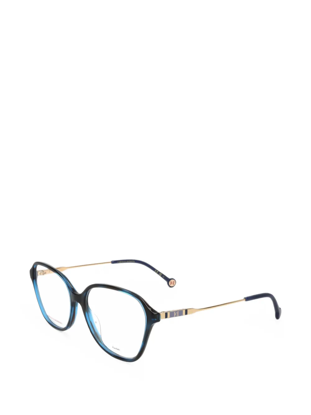 Carolina Herrera geometric-frame glasses - Blu