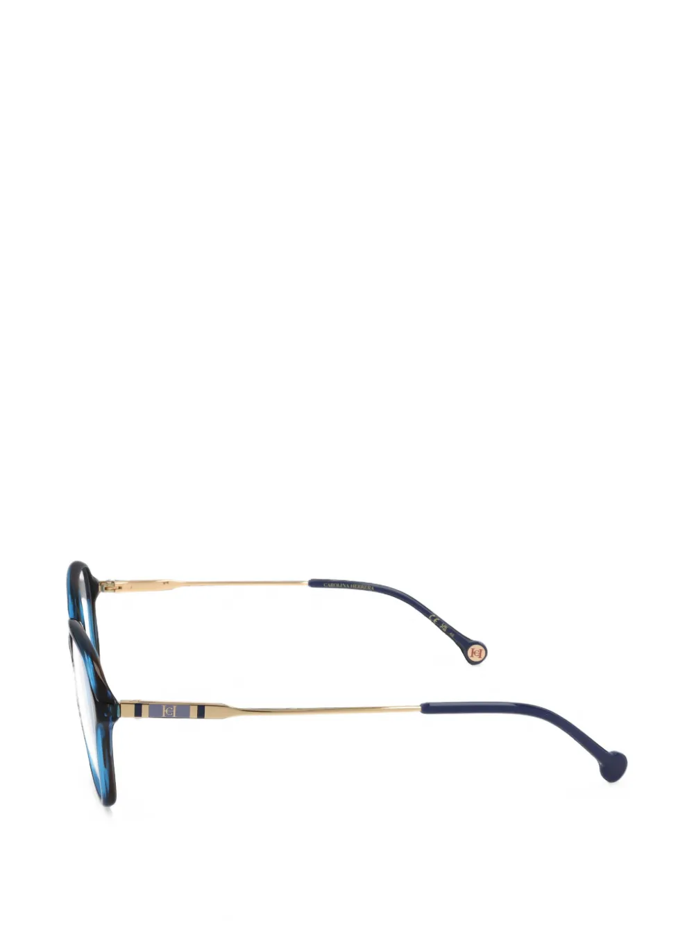 Carolina Herrera Bril met geometrisch montuur Blauw