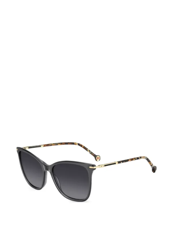 Carolina Herrera Tortoiseshell-effect Cat-eye Sunglasses in Black