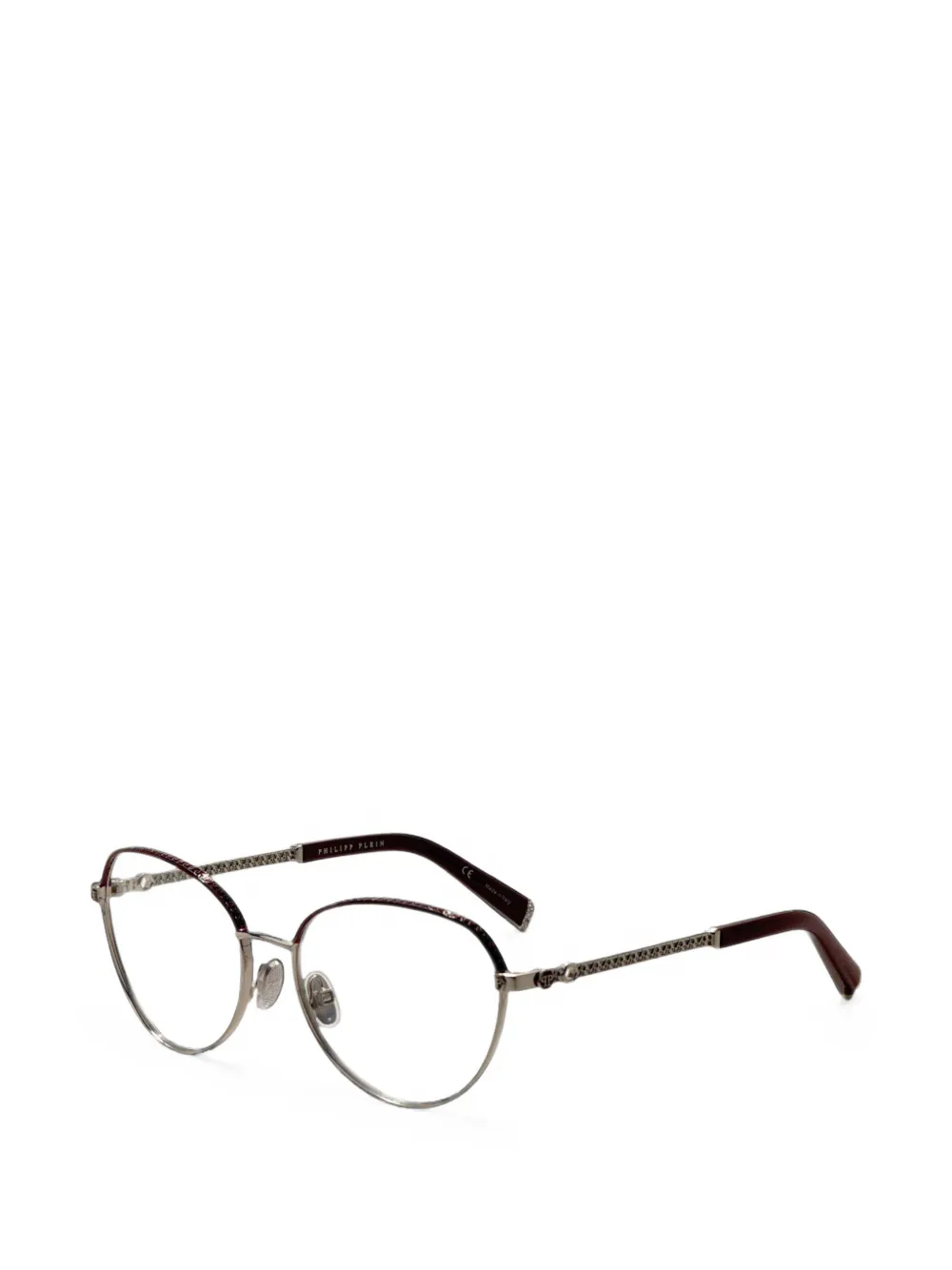 Philipp Plein Eyewear Bril met geometrisch montuur Zilver