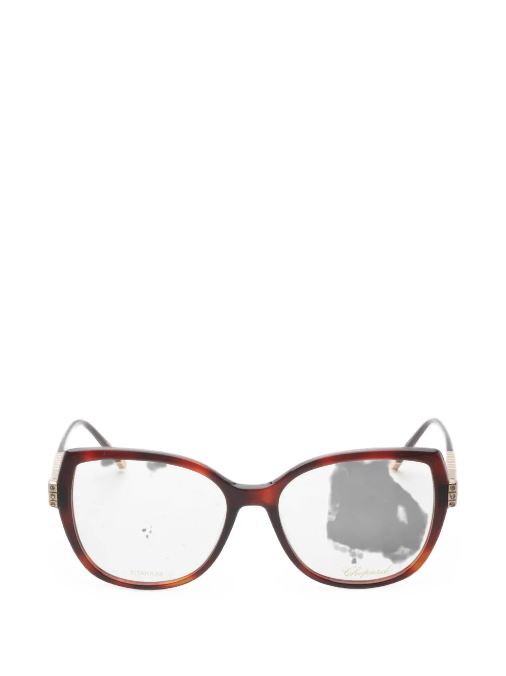 Chopard tortoiseshell-effect cat-eye glasses - Marrone