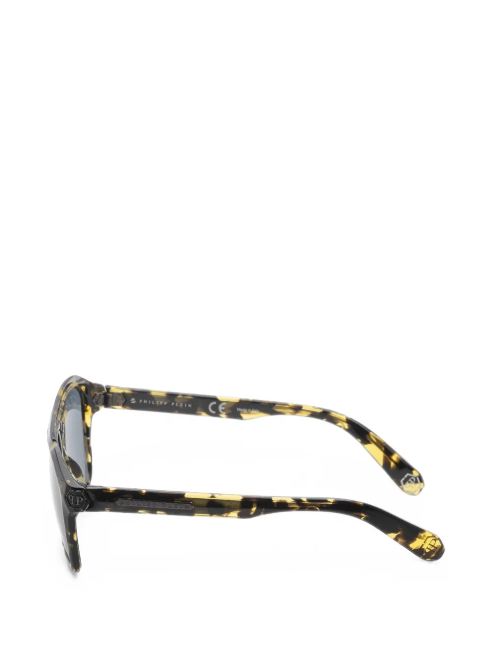Philipp Plein Eyewear Zonnebril met piloten montuur en schildpadschild design Bruin