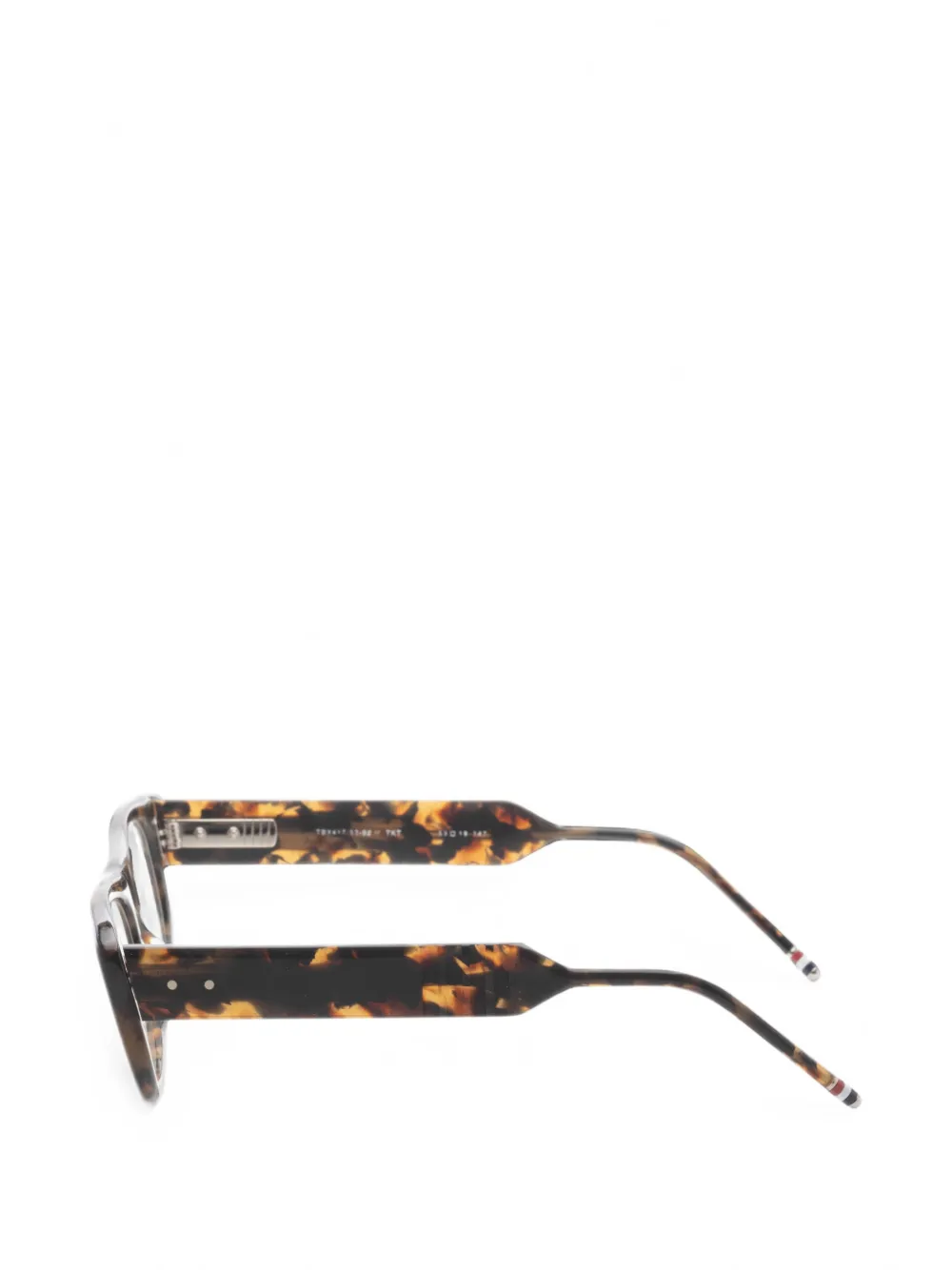 Thom Browne Eyewear tortoiseshell-effect rectangle-frame glasses Bruin