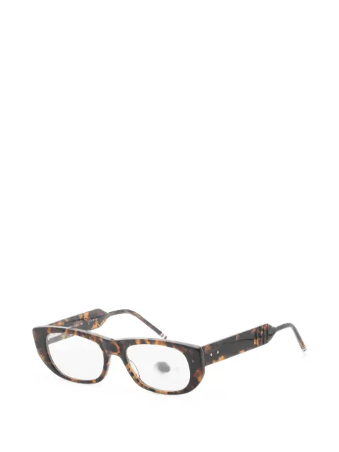 Thom Browne Eyewear tortoiseshell-effect rectangle-frame glasses