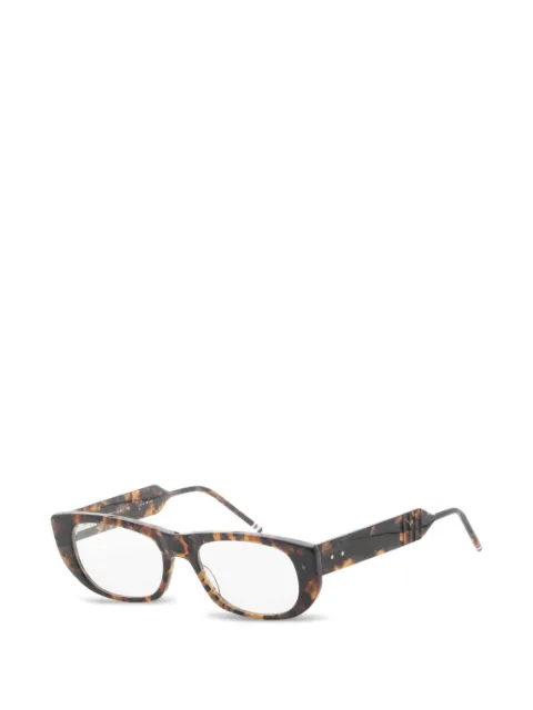 Thom Browne Eyewear tortoiseshell-effect rectangle-frame glasses