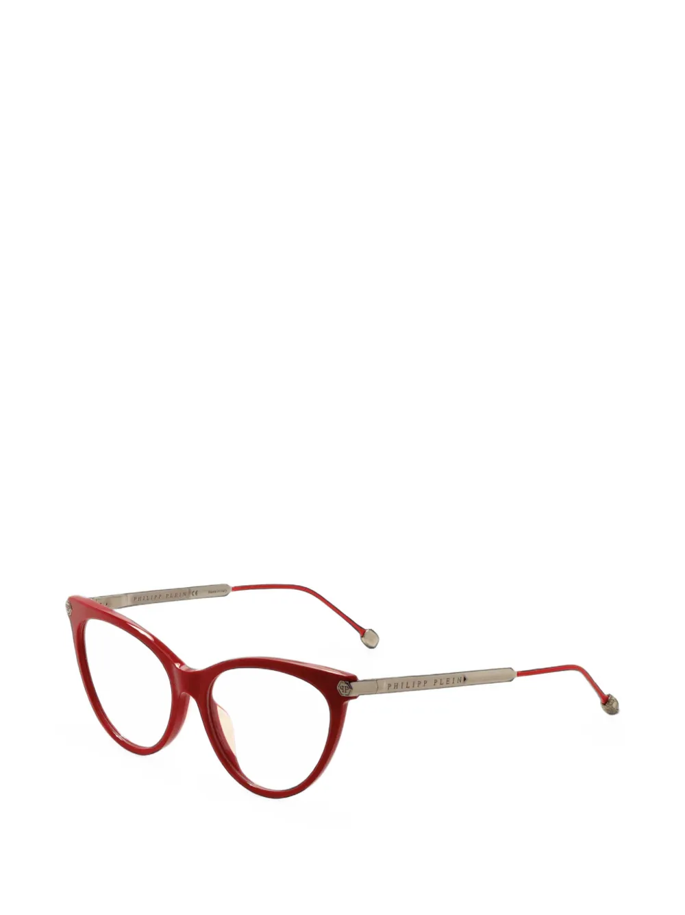 Philipp Plein Eyewear Bril met cat-eye montuur Rood