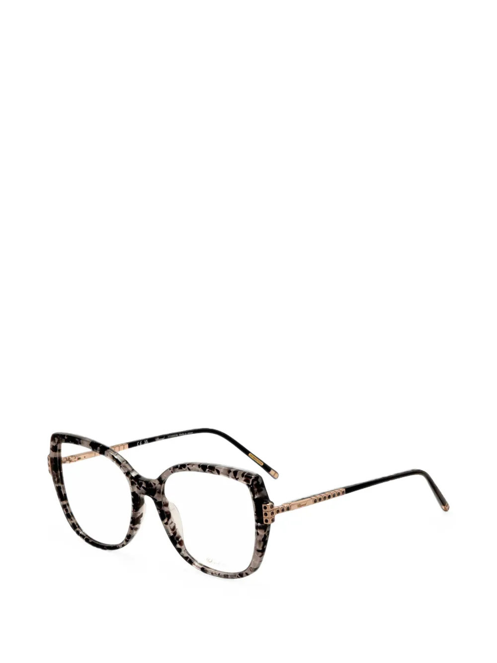 Chopard Geometric-frame Glasses In Brown
