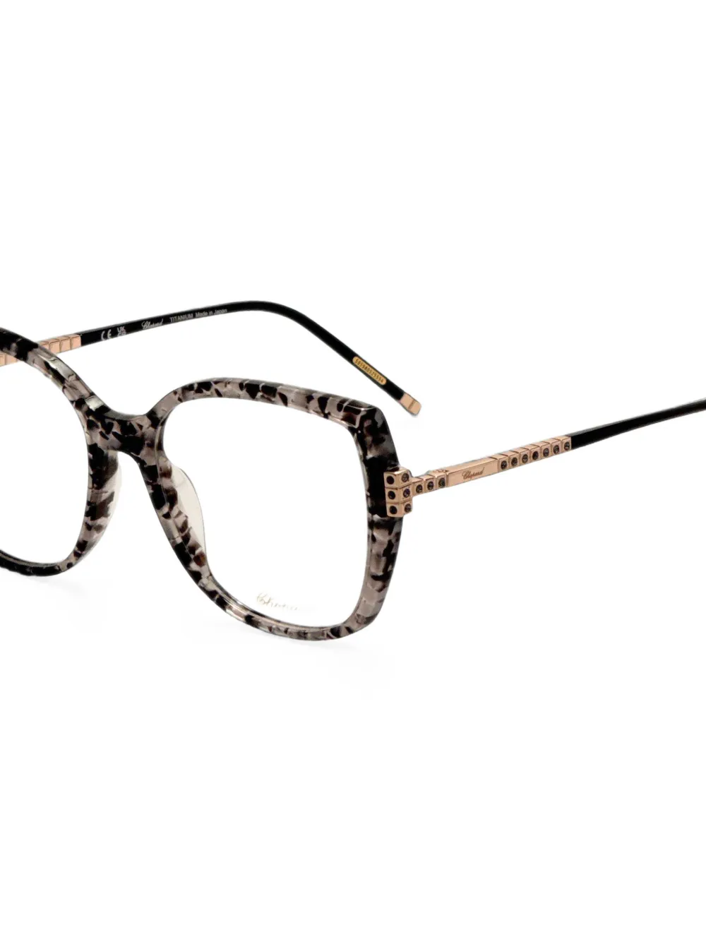 Chopard Geometric-frame Glasses In Brown