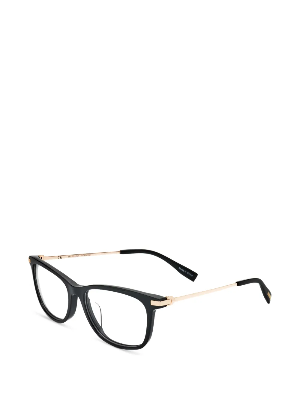 Trussardi logo-plaque square-frame glasses