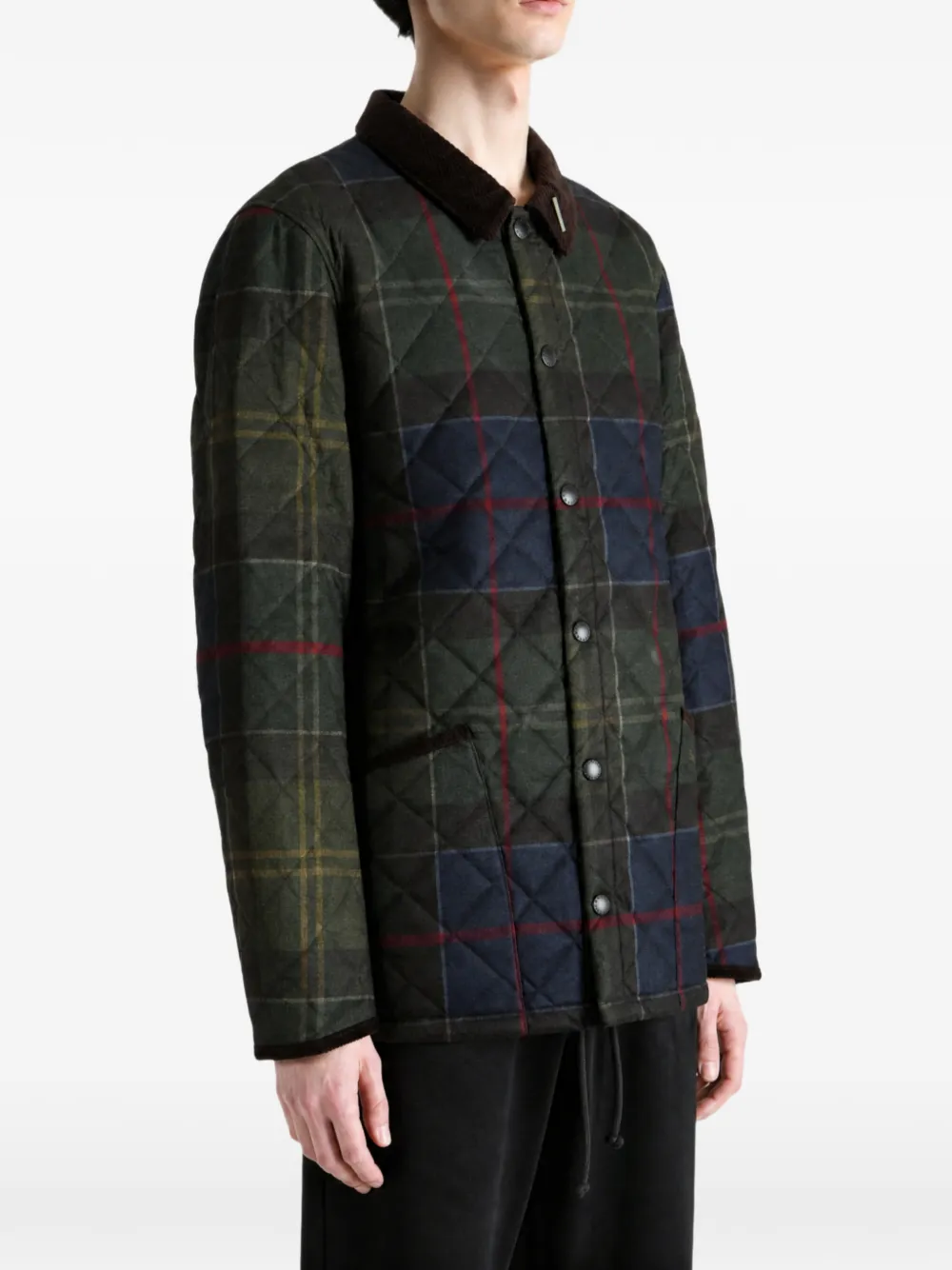Barbour Tartan Heritage Liddesdale gewatteerd jack Groen