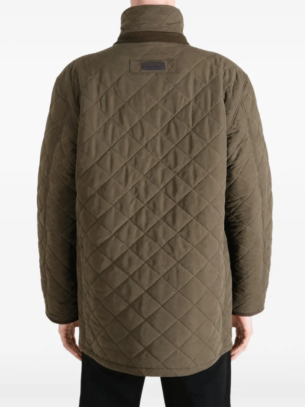 Barbour Thursby gewatteerd jack met hoge hals Groen