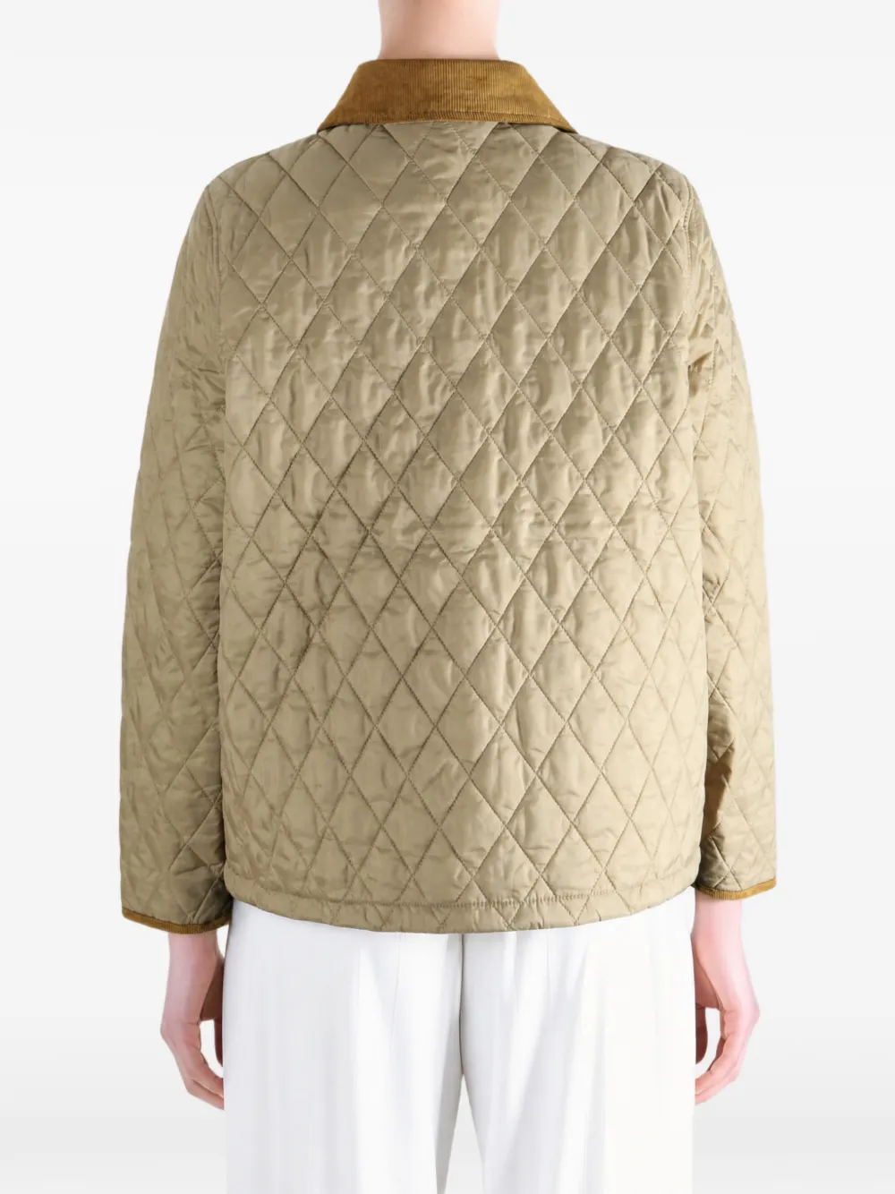 Barbour Icons gewatteerd jack met ribfluwelen kraag Beige