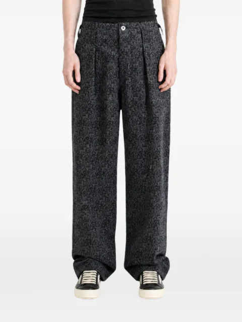 Kozaburo graphic-print pleated trousers