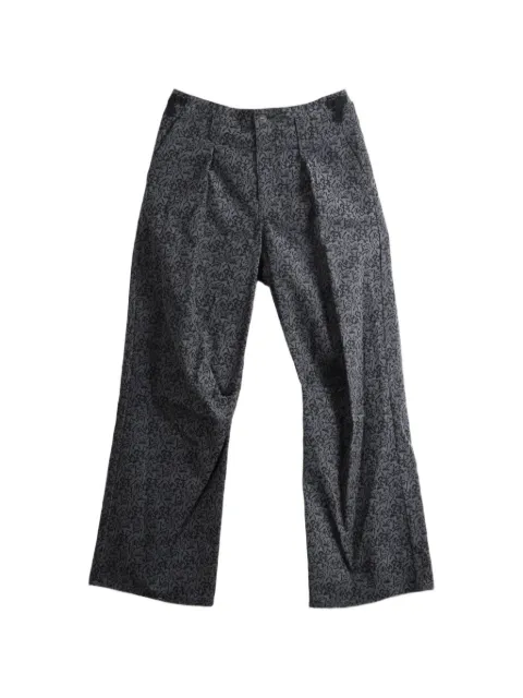Kozaburo graphic-print pleated trousers