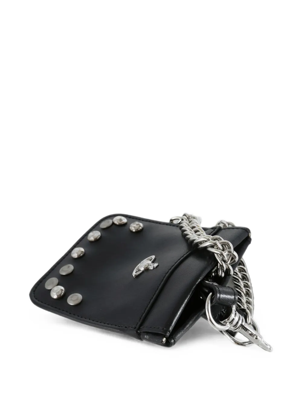 Vivienne Westwood Pasjeshouder met studs en Orb-plakkaat Zwart
