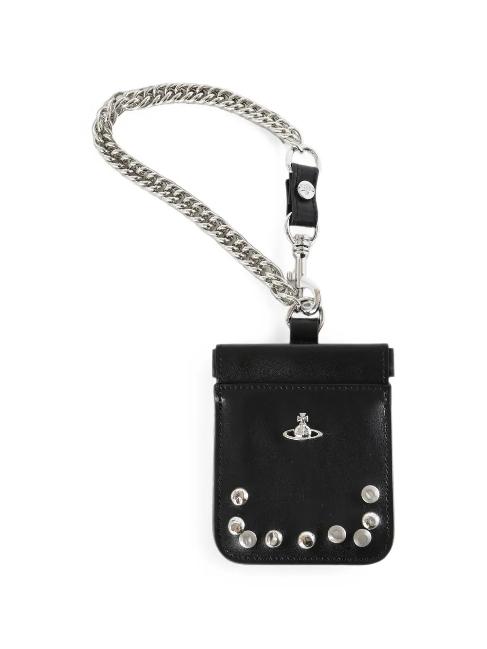Vivienne Westwood Orb-plaque studded card holder - Nero