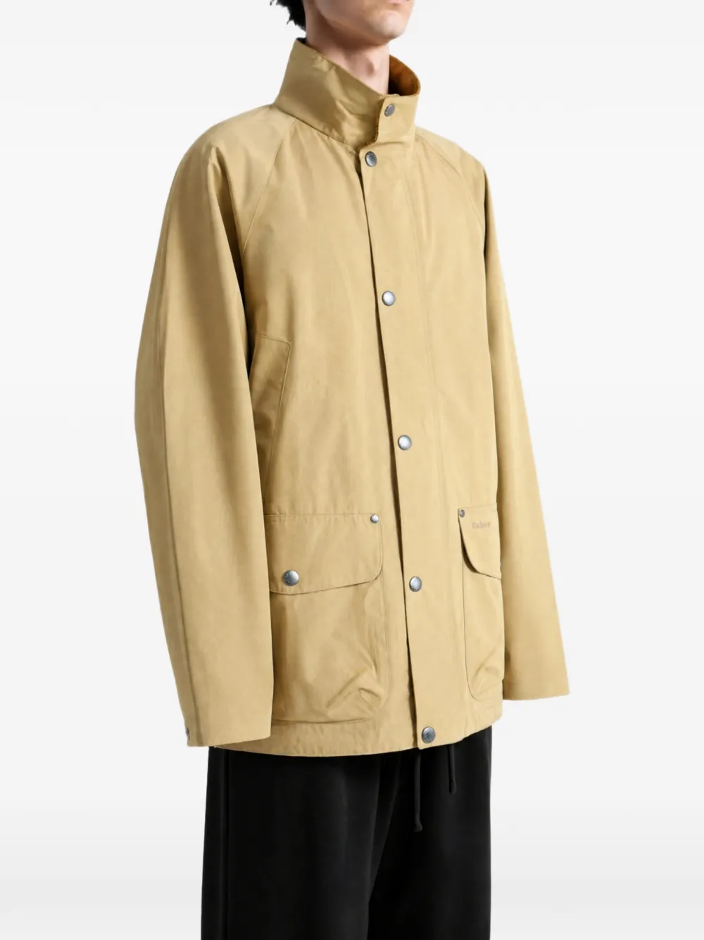 Barbour Modern Bedale jack met raglan mouwen en hoge hals Beige