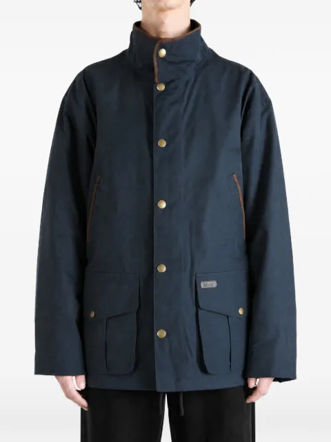 Barbour leather-trimmed multi-pocket jacket