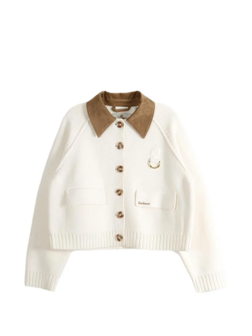 Barbour Alverstone Knitted Cardigan In Neutrals