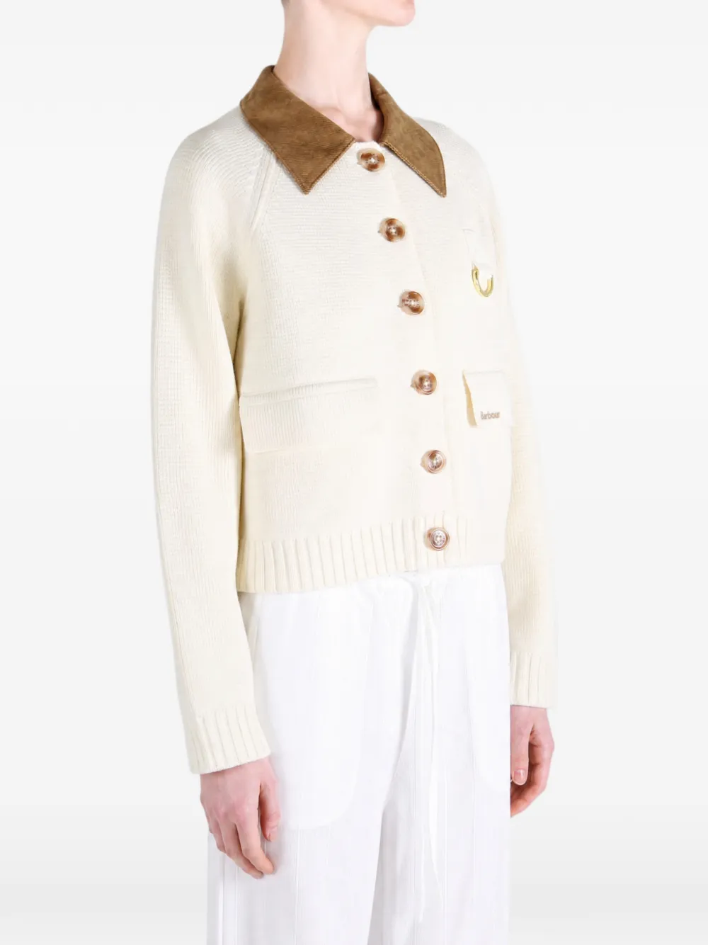 Barbour Alverstone gebreid vest Beige