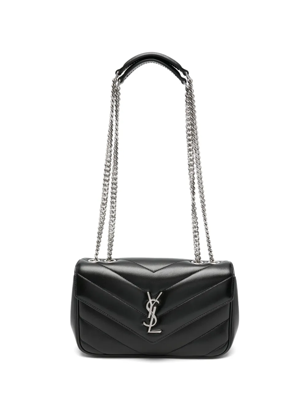 Saint Laurent Borsa a spalla Loulou matelassé piccola - Nero