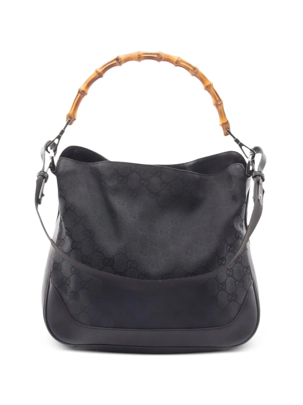 Gucci Pre-Owned 2000-2015 GG Canvas Bamboo Web satchel - Nero