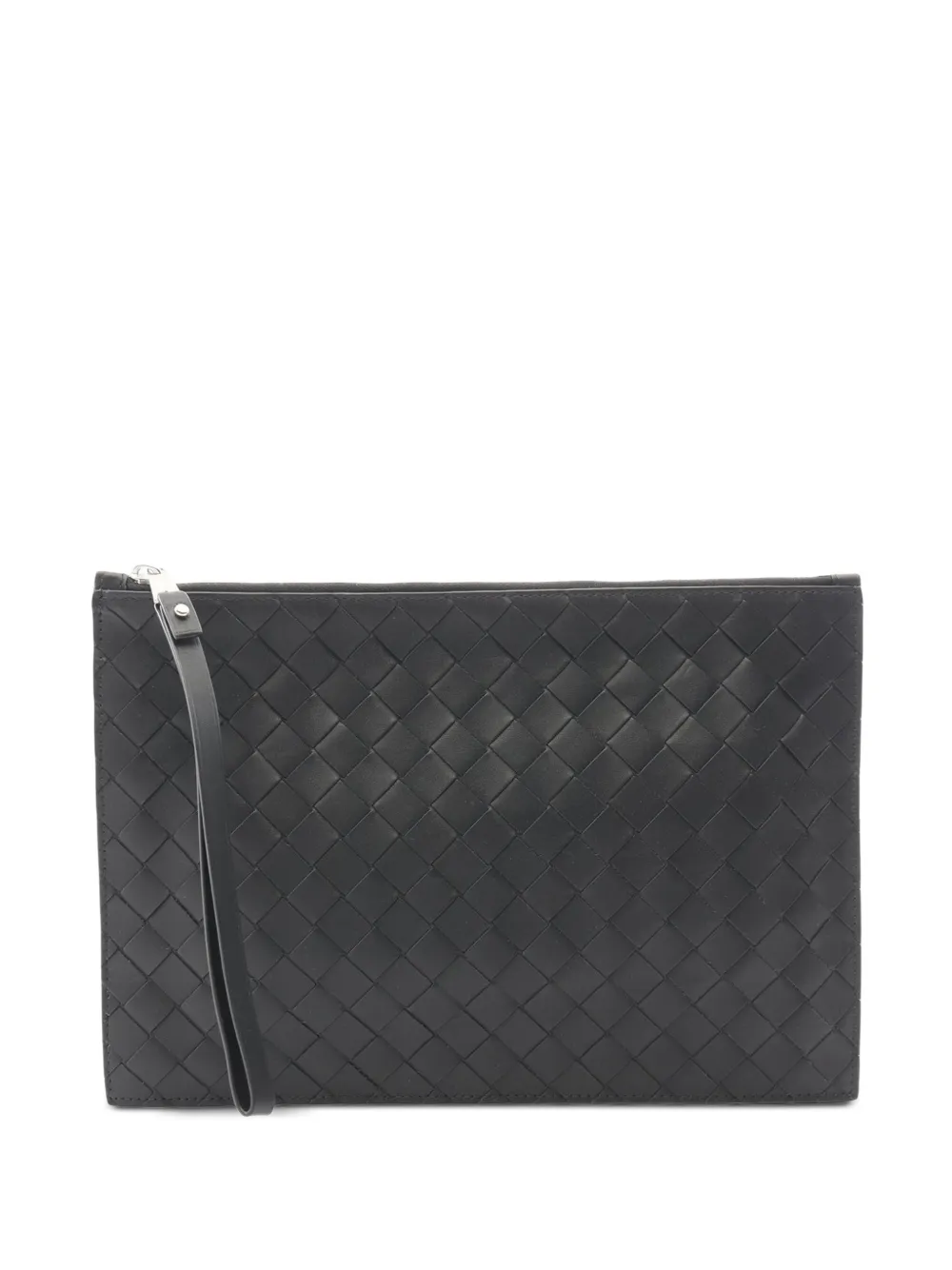 Bottega Veneta Pre-Owned 2012-2026 Nappa Intrecciato Flat Wristlet Pouch clutch bag - Nero