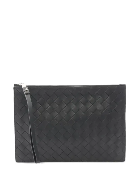 Bottega Veneta Pre-Owned 2012-2026 Nappa Intrecciato Flat Wristlet Pouch clutch bag