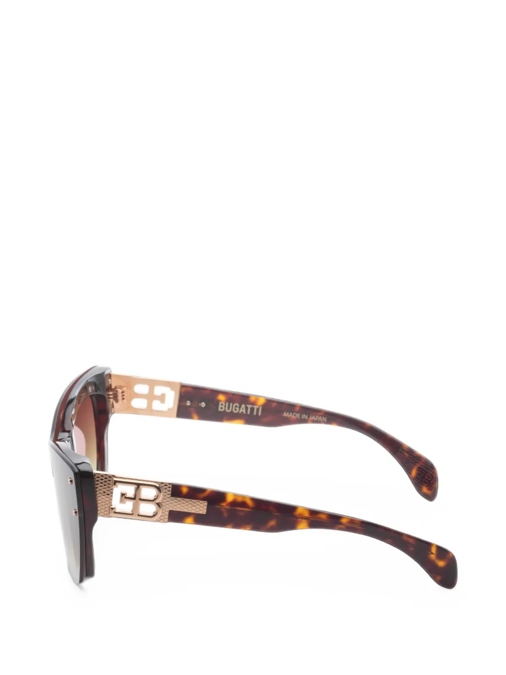 Bugatti Zonnebril met schildpadschild-design Bruin