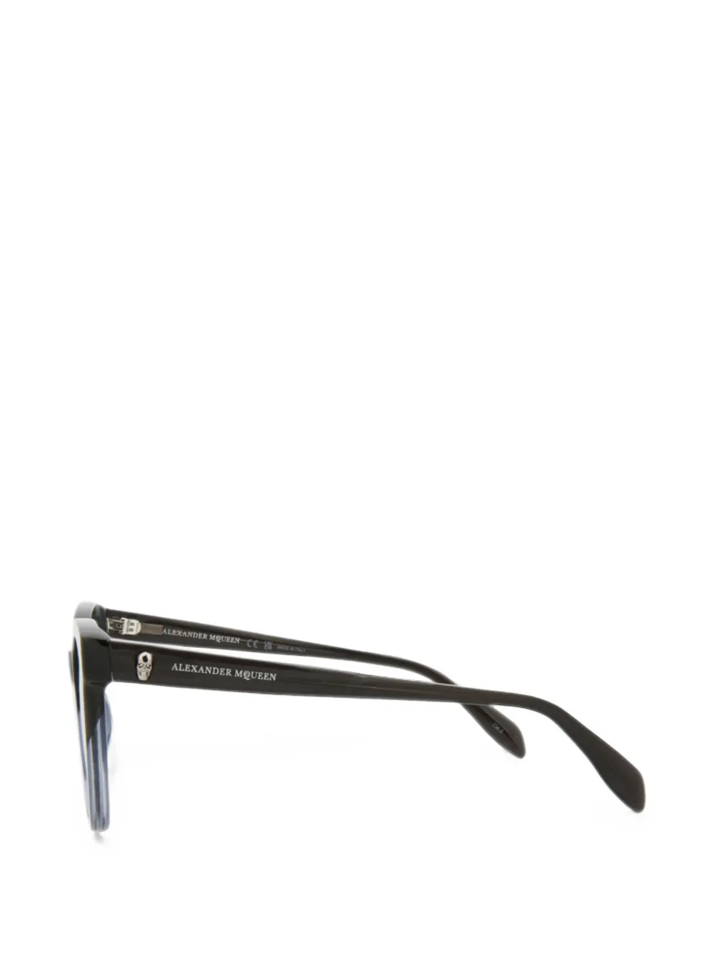 Alexander McQueen skull-detail cat-eye sunglasses Zwart
