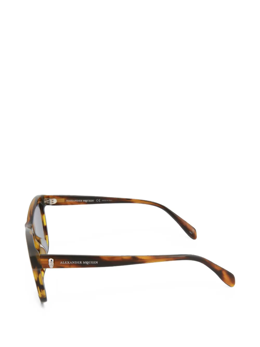 Alexander McQueen Eyewear Zonnebril met vierkant montuur Bruin