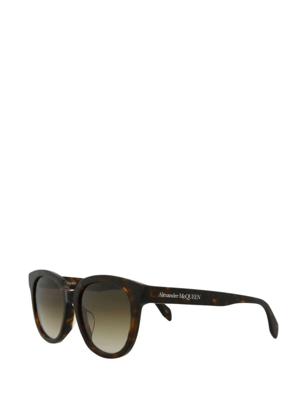 Alexander McQueen Eyewear tortoiseshell-effect round-frame sunglasses